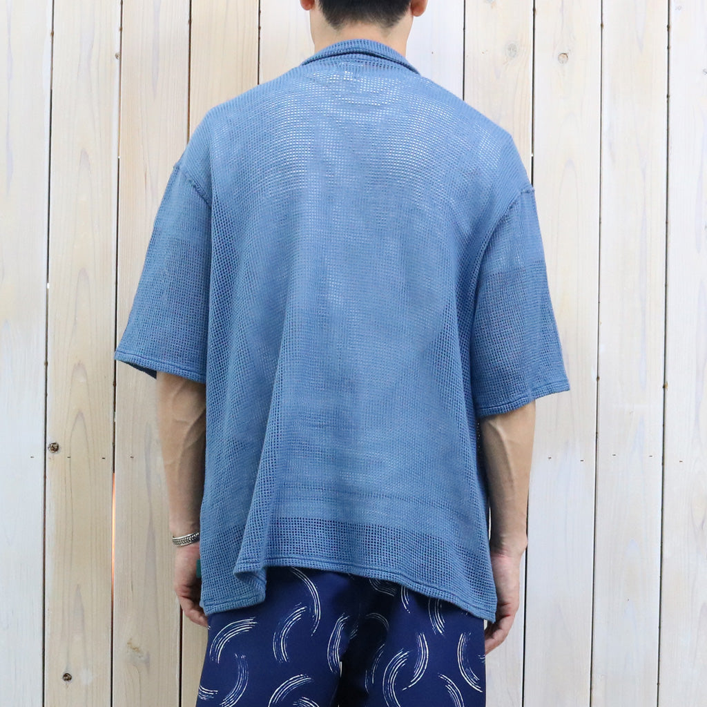 【SALE30%OFF】SOUTH2 WEST8 : S/S Open Collar Shirt-Cotton Mesh (Blue)