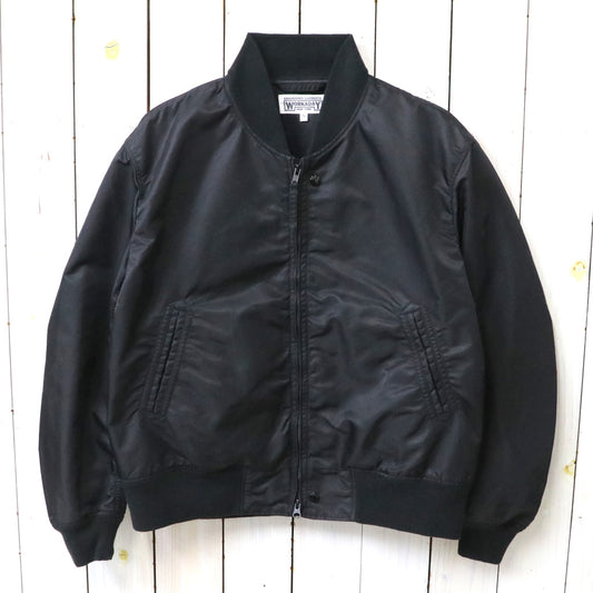 ENGINEERED GARMENTS WORKADAY : USNA Jacket-Flight Satin Nylon (Black)