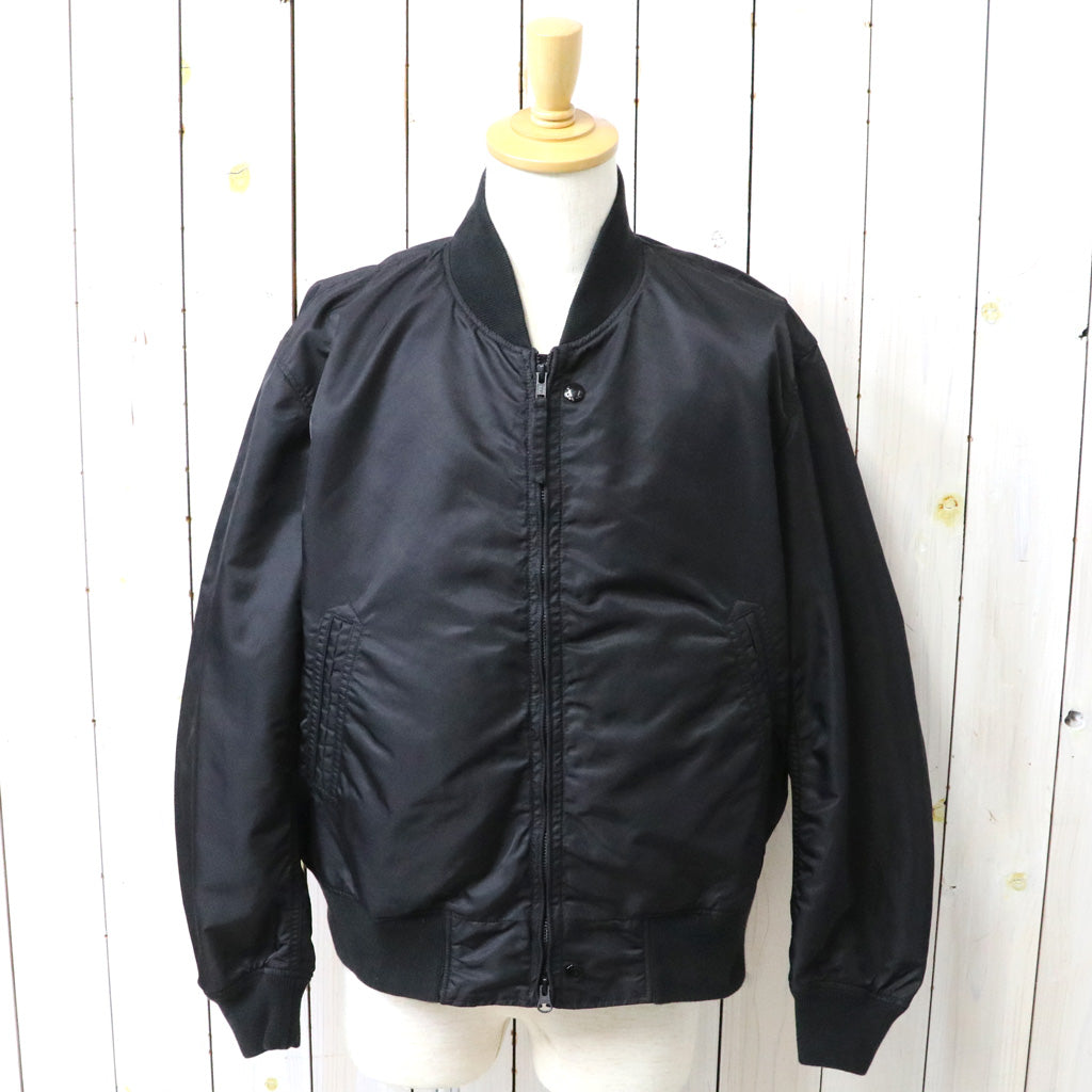 ENGINEERED GARMENTS WORKADAY : USNA Jacket-Flight Satin Nylon (Black)