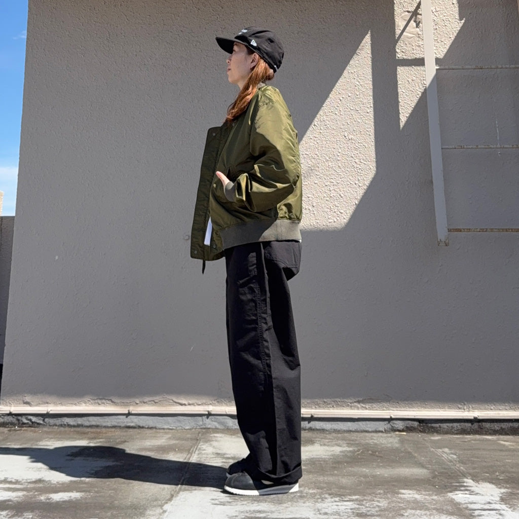 ENGINEERED GARMENTS WORKADAY : USNA Jacket-Flight Satin Nylon (Olive)