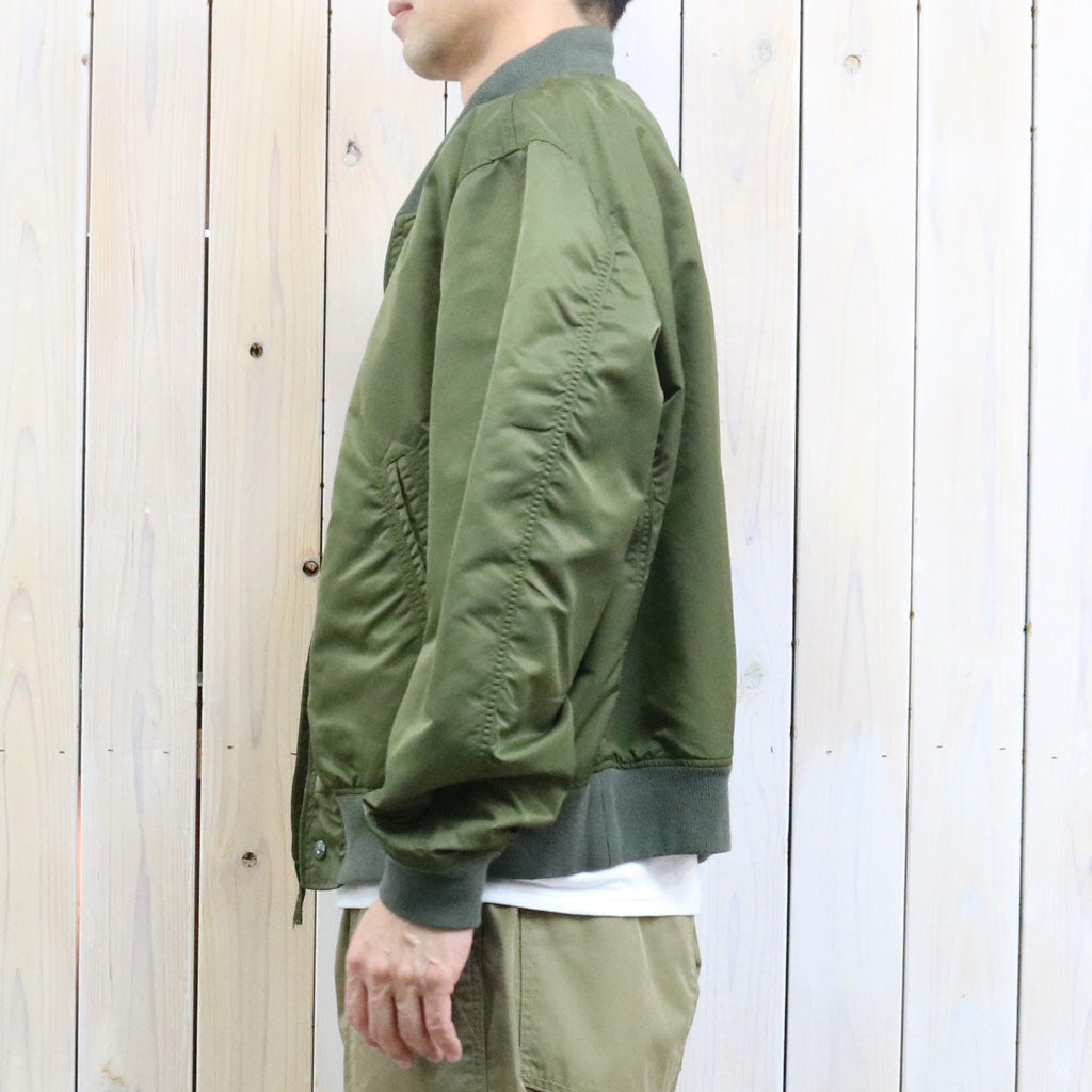 ENGINEERED GARMENTS WORKADAY : USNA Jacket-Flight Satin Nylon (Olive)