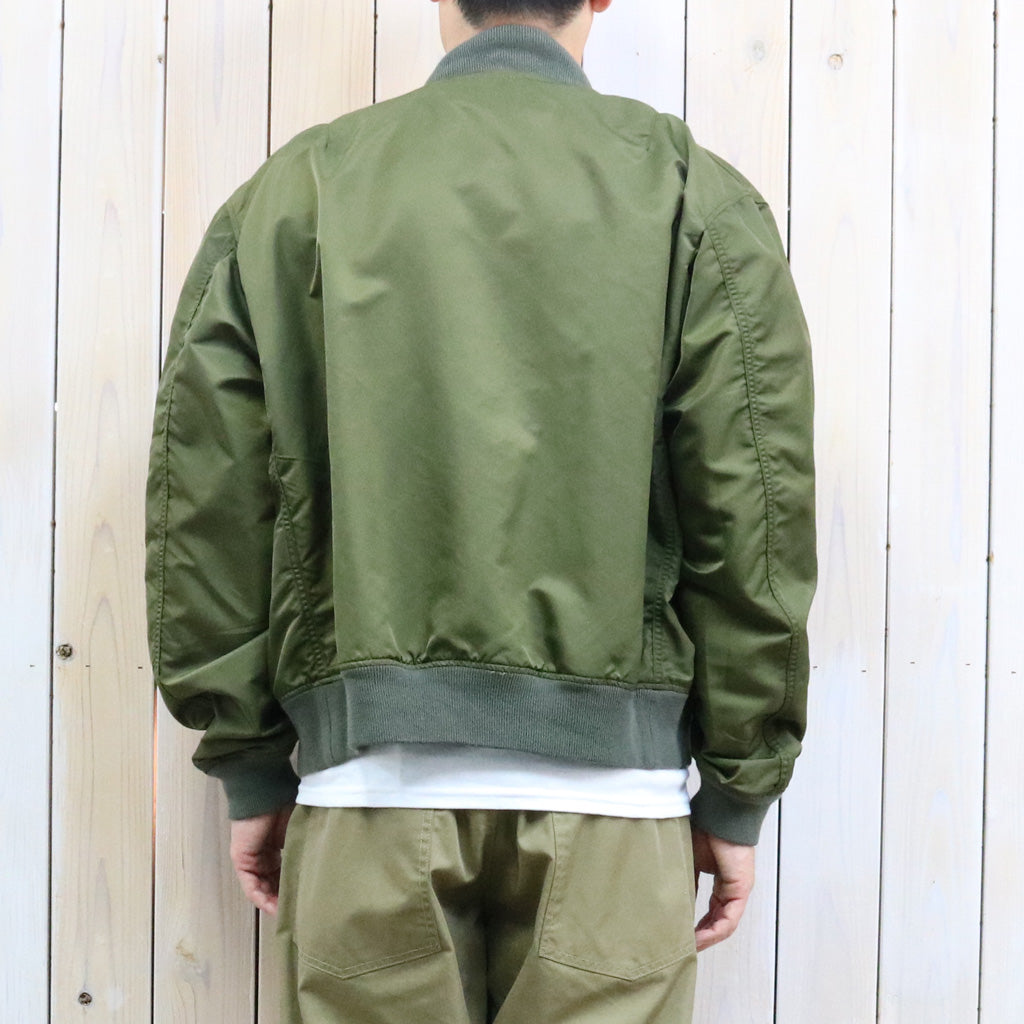 ENGINEERED GARMENTS WORKADAY : USNA Jacket-Flight Satin Nylon (Olive)
