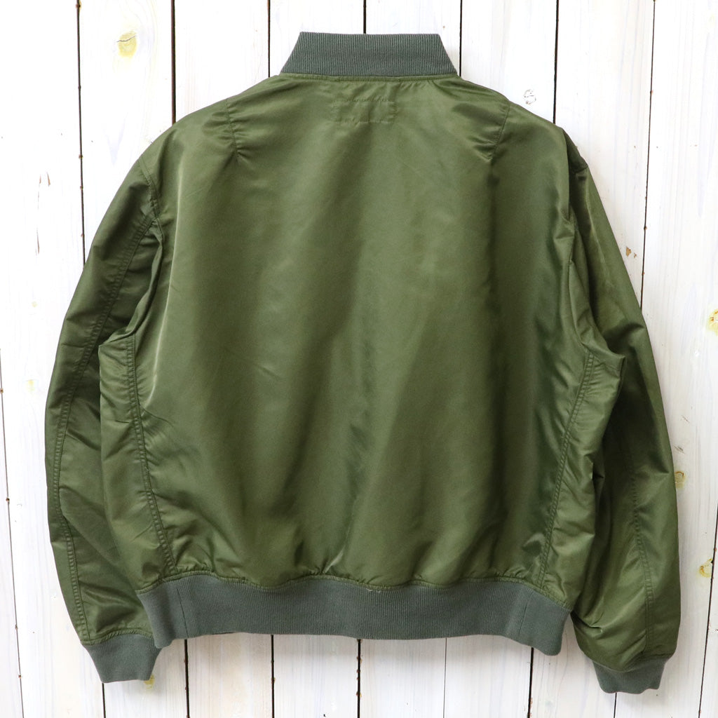 ENGINEERED GARMENTS WORKADAY : USNA Jacket-Flight Satin Nylon (Olive)