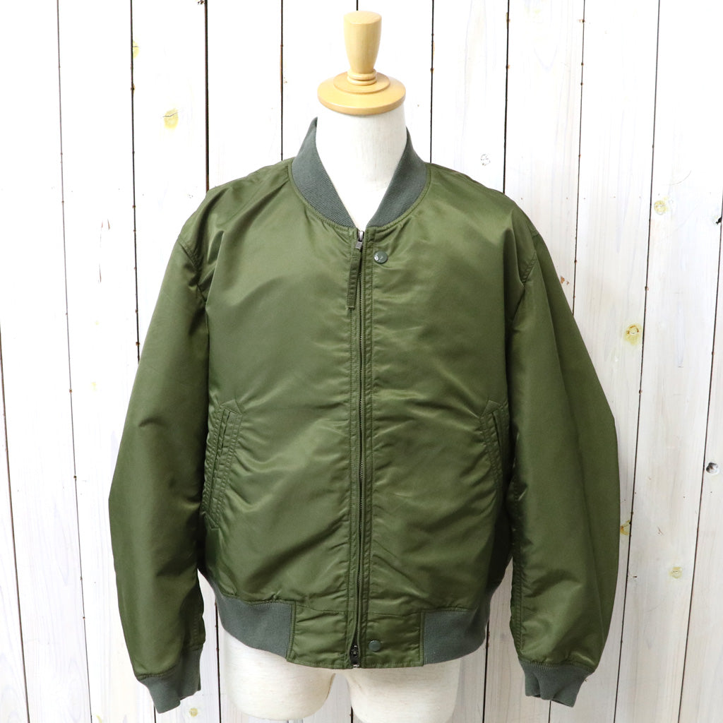 ENGINEERED GARMENTS WORKADAY : USNA Jacket-Flight Satin Nylon (Olive)