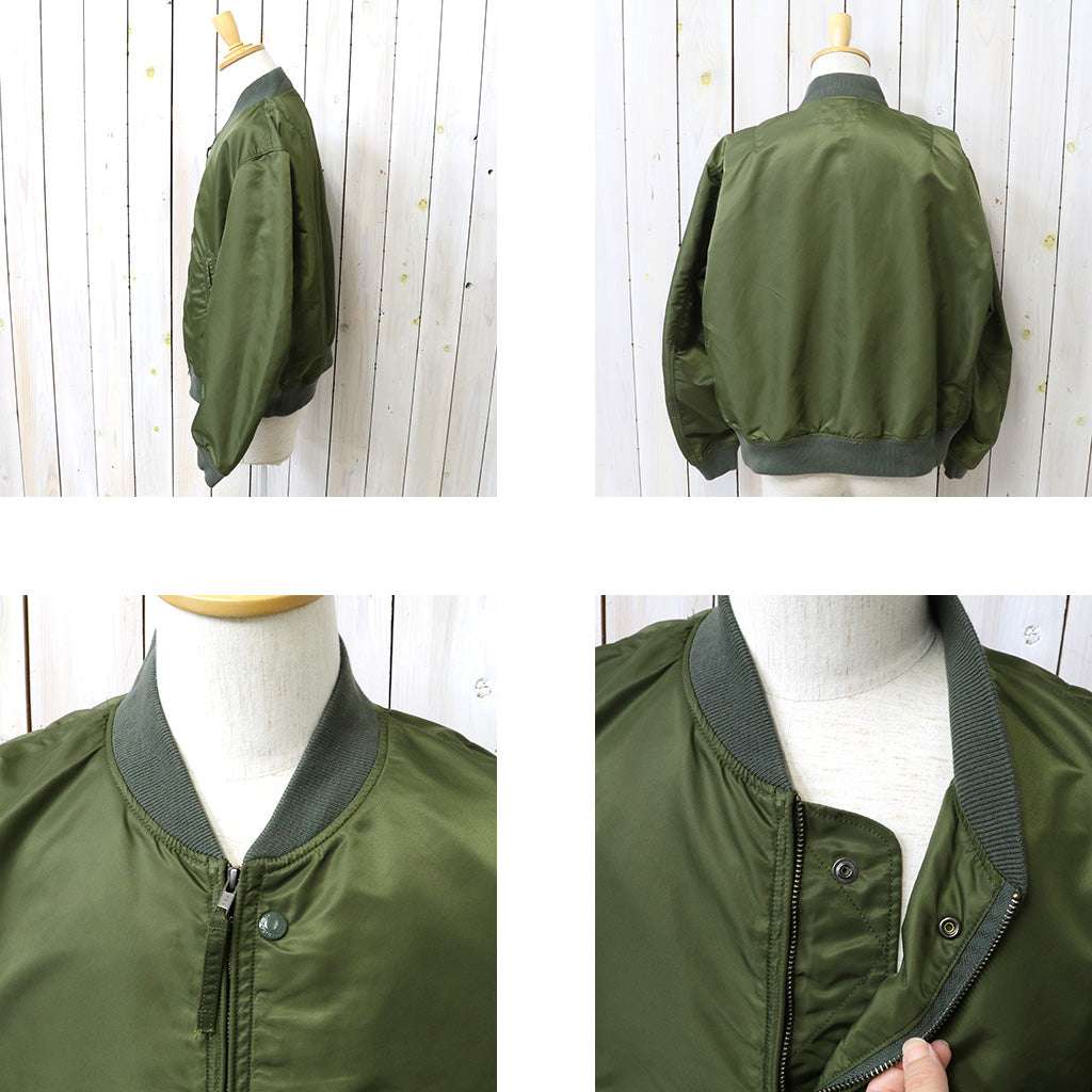 ENGINEERED GARMENTS WORKADAY : USNA Jacket-Flight Satin Nylon (Olive)