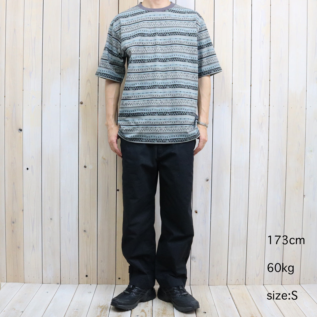 【SALE30%OFF】SOUTH2 WEST8 : S/S Crew Neck Tee-Stripe Jersey/Stripe Printed (Grey)