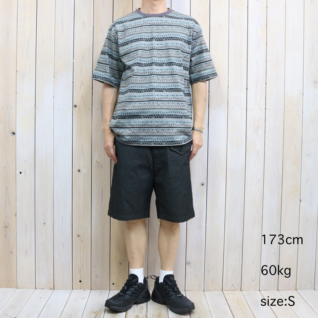 【SALE30%OFF】SOUTH2 WEST8 : S/S Crew Neck Tee-Stripe Jersey/Stripe Printed (Grey)