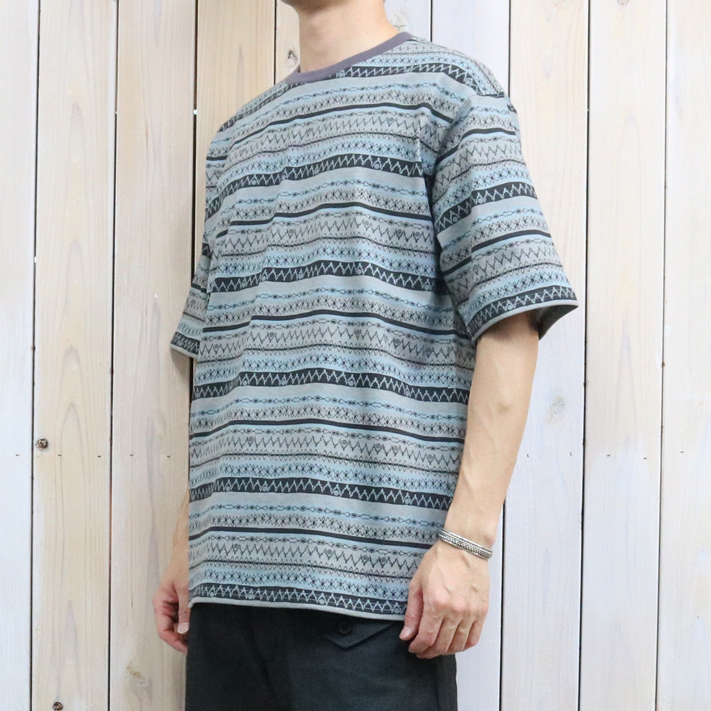 【SALE30%OFF】SOUTH2 WEST8 : S/S Crew Neck Tee-Stripe Jersey/Stripe Printed (Grey)