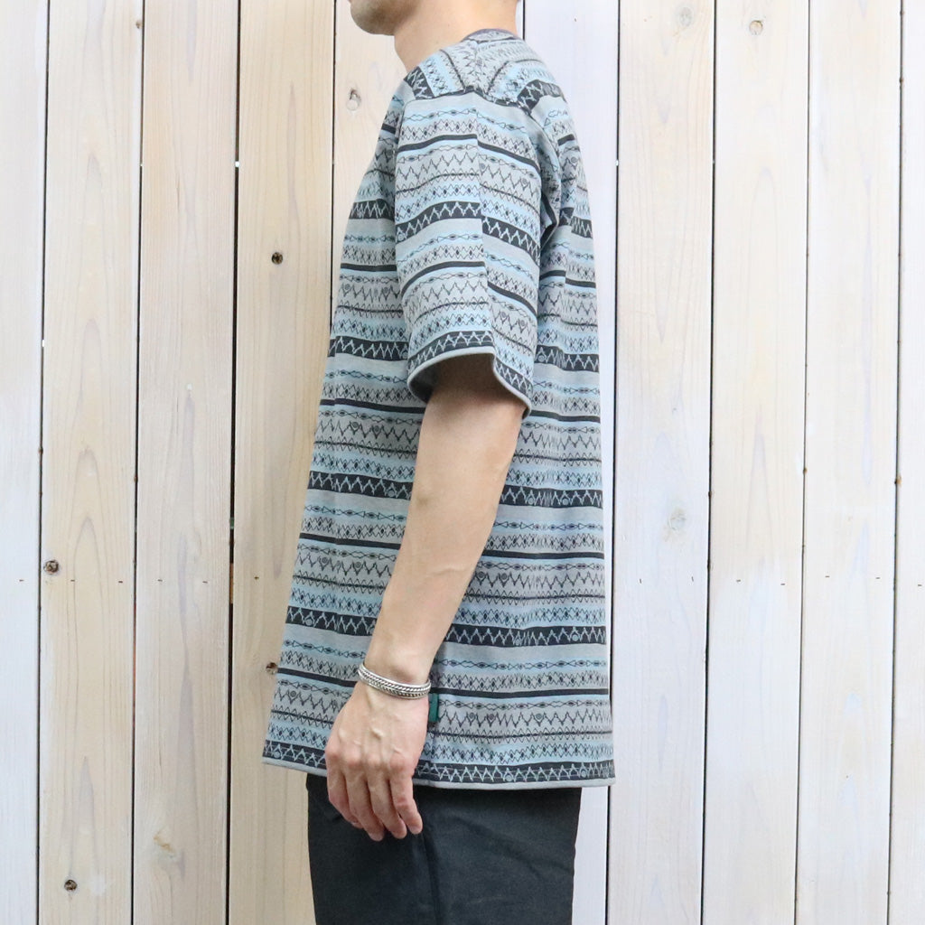 【SALE30%OFF】SOUTH2 WEST8 : S/S Crew Neck Tee-Stripe Jersey/Stripe Printed (Grey)
