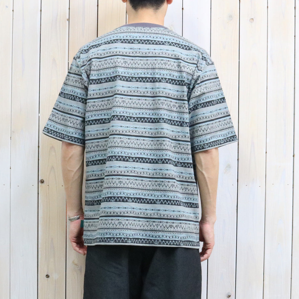 【SALE30%OFF】SOUTH2 WEST8 : S/S Crew Neck Tee-Stripe Jersey/Stripe Printed (Grey)