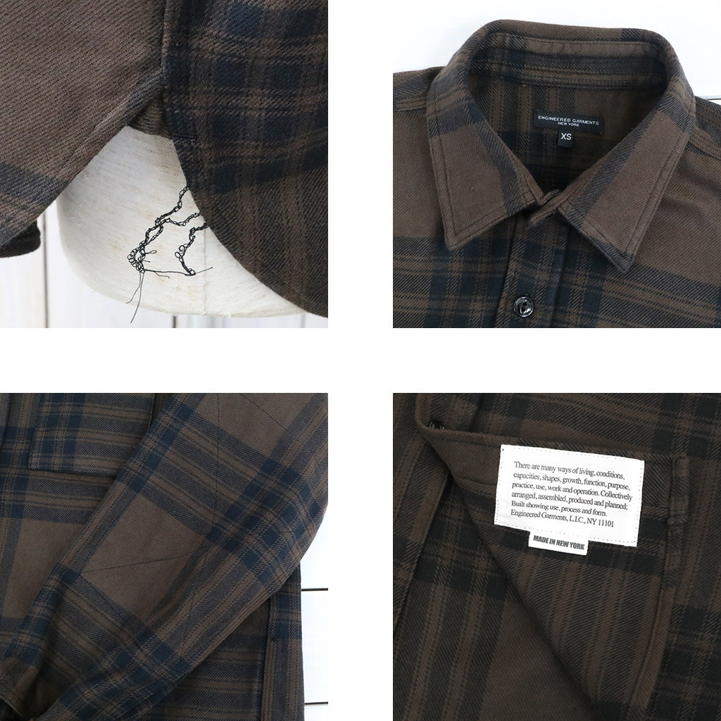 ENGINEERED GARMENTS : Work Shirt-Cotton Flannel Plaid