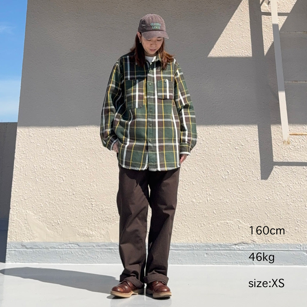 ENGINEERED GARMENTS : Work Shirt-Cotton Heavy Twill Plaid