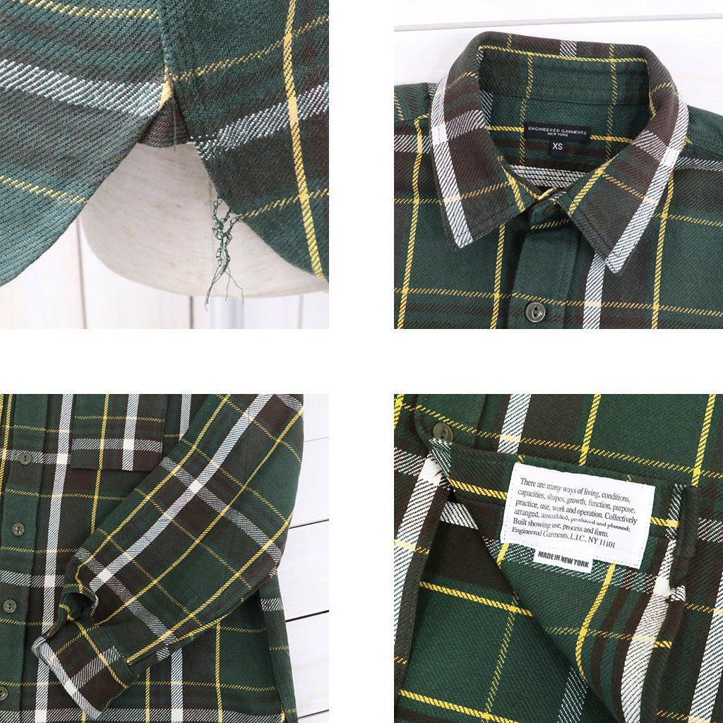 ENGINEERED GARMENTS : Work Shirt-Cotton Heavy Twill Plaid