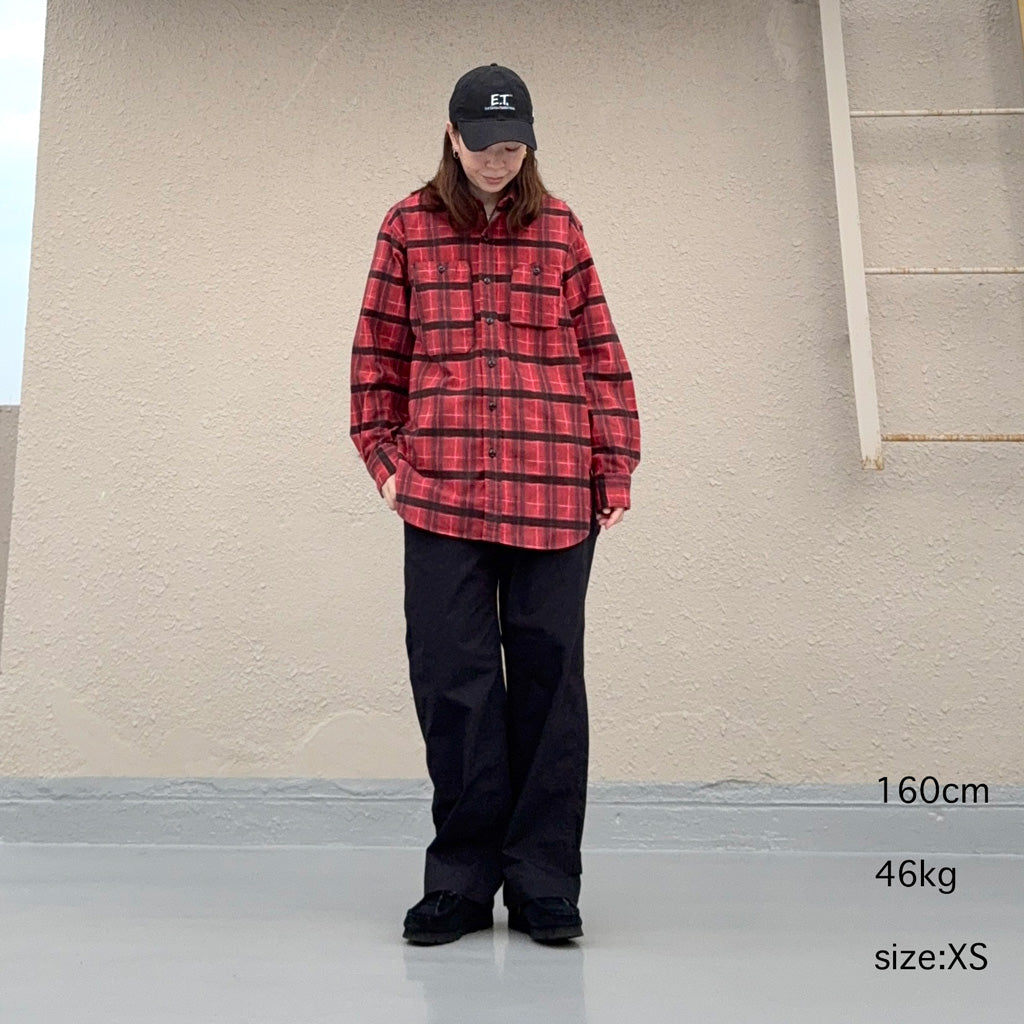 ENGINEERED GARMENTS : Work Shirt-Cotton Printed Plaid Flannel