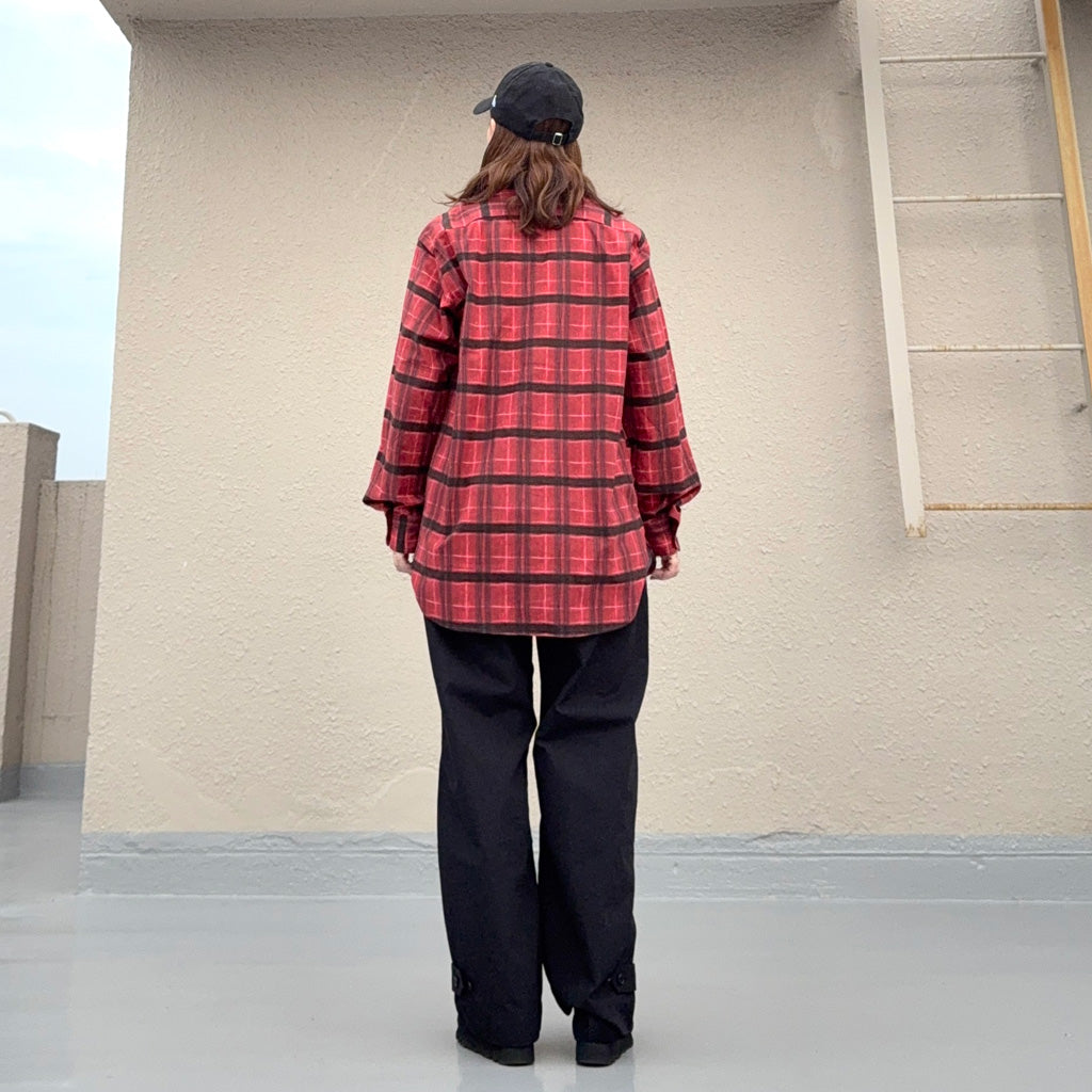 ENGINEERED GARMENTS : Work Shirt-Cotton Printed Plaid Flannel