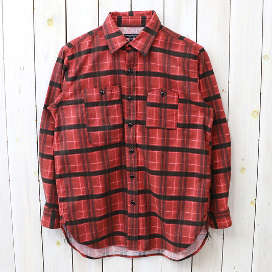 ENGINEERED GARMENTS : Work Shirt-Cotton Printed Plaid Flannel