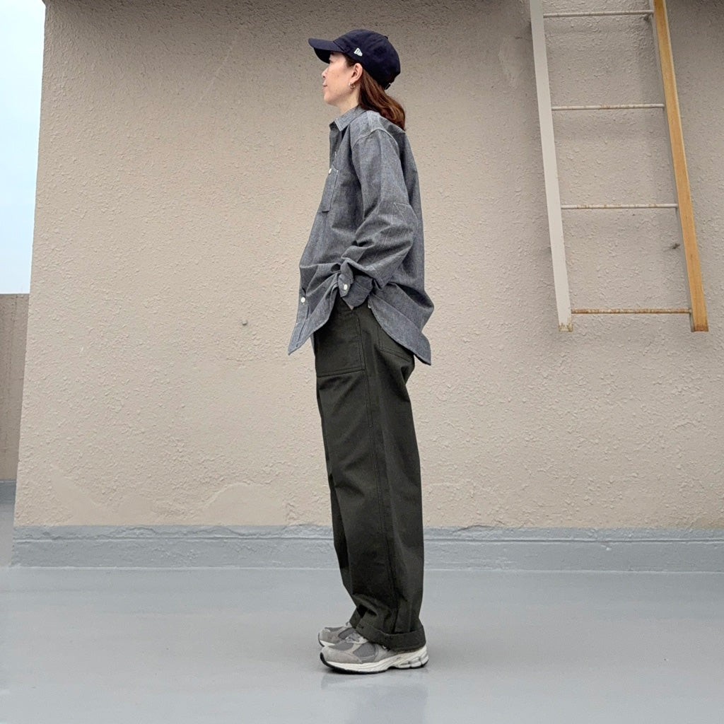 ENGINEERED GARMENTS : Work Shirt-Cotton Chambray (Grey)