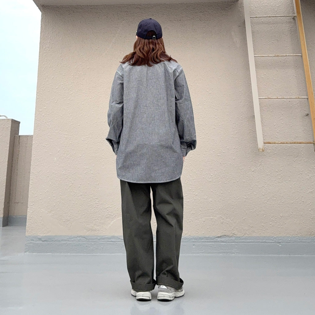 ENGINEERED GARMENTS : Work Shirt-Cotton Chambray (Grey)