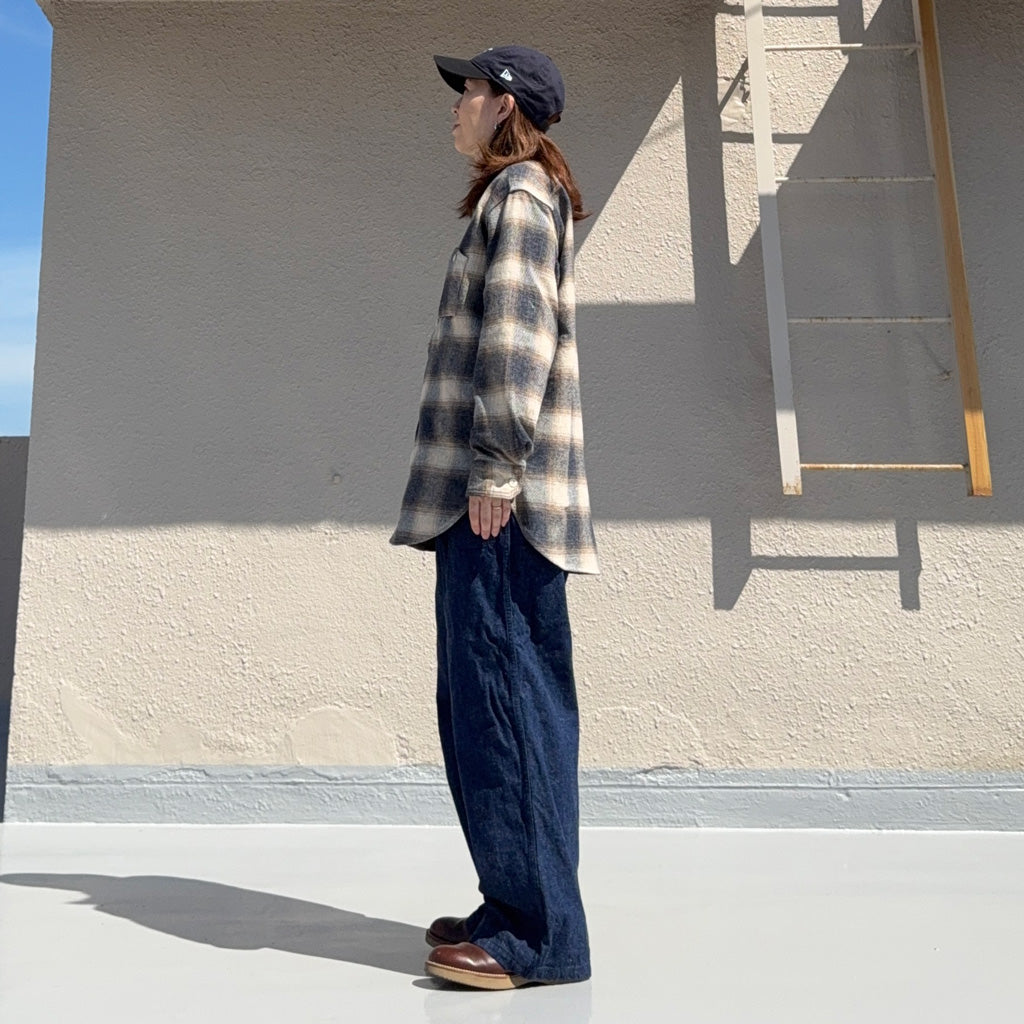 ENGINEERED GARMENTS : Work Shirt-Cotton Heavy Shadow Plaid Flannel