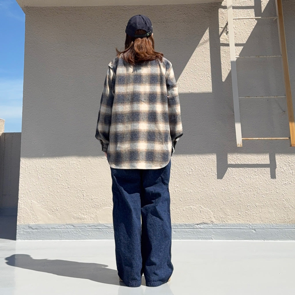 ENGINEERED GARMENTS : Work Shirt-Cotton Heavy Shadow Plaid Flannel