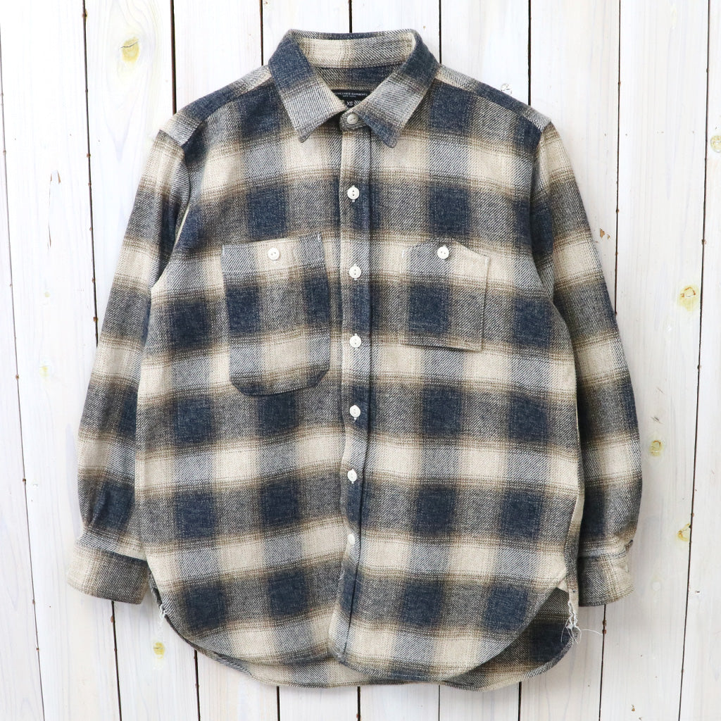 ENGINEERED GARMENTS : Work Shirt-Cotton Heavy Shadow Plaid Flannel