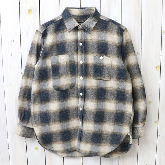 ENGINEERED GARMENTS : Work Shirt-Cotton Heavy Shadow Plaid Flannel