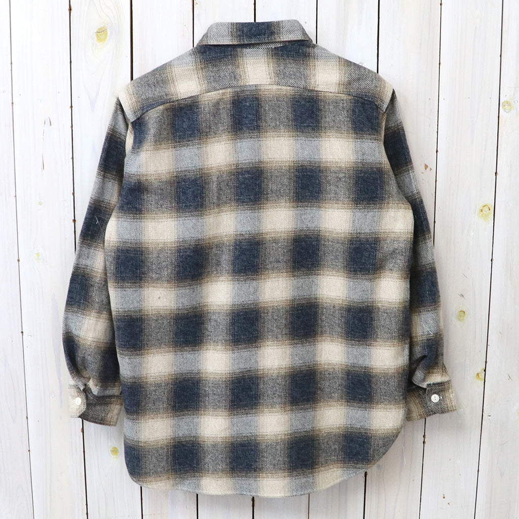 ENGINEERED GARMENTS : Work Shirt-Cotton Heavy Shadow Plaid Flannel