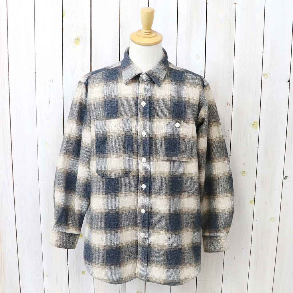 ENGINEERED GARMENTS : Work Shirt-Cotton Heavy Shadow Plaid Flannel
