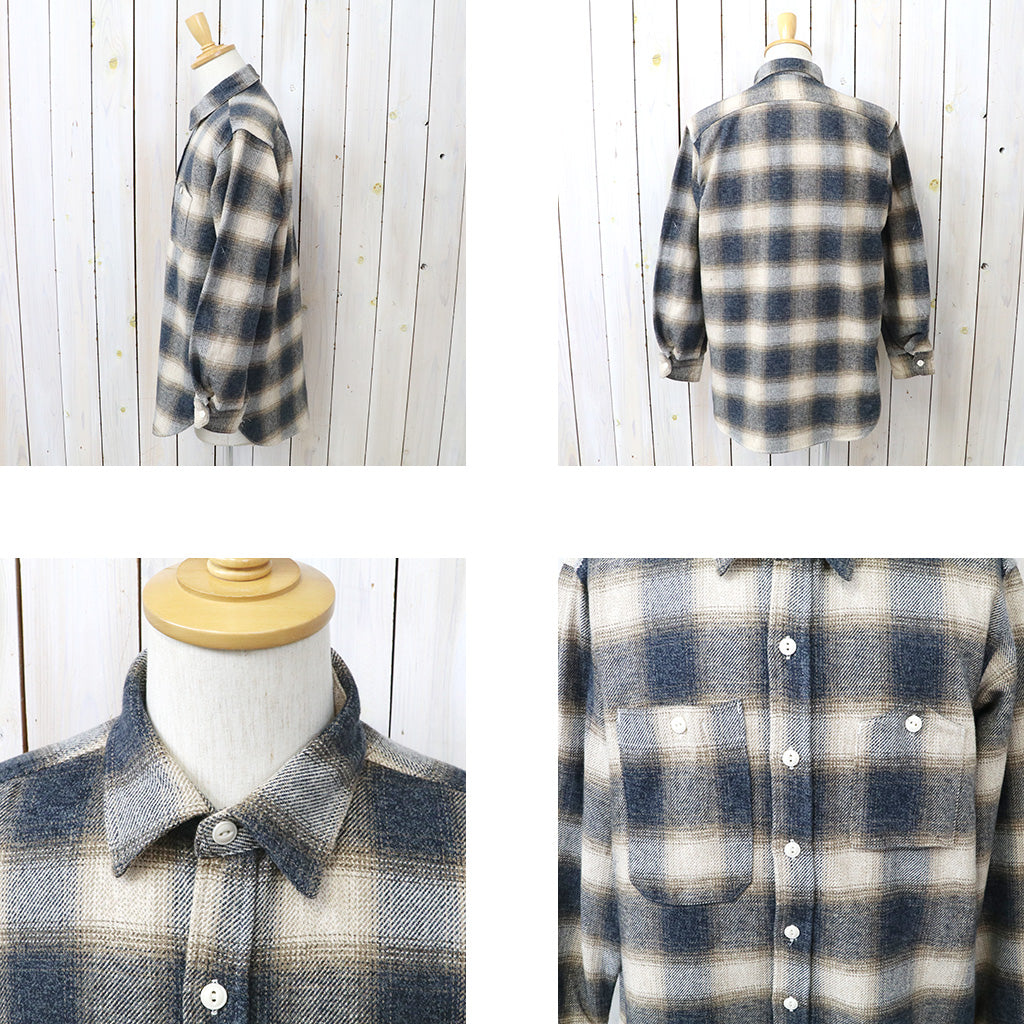 ENGINEERED GARMENTS : Work Shirt-Cotton Heavy Shadow Plaid Flannel