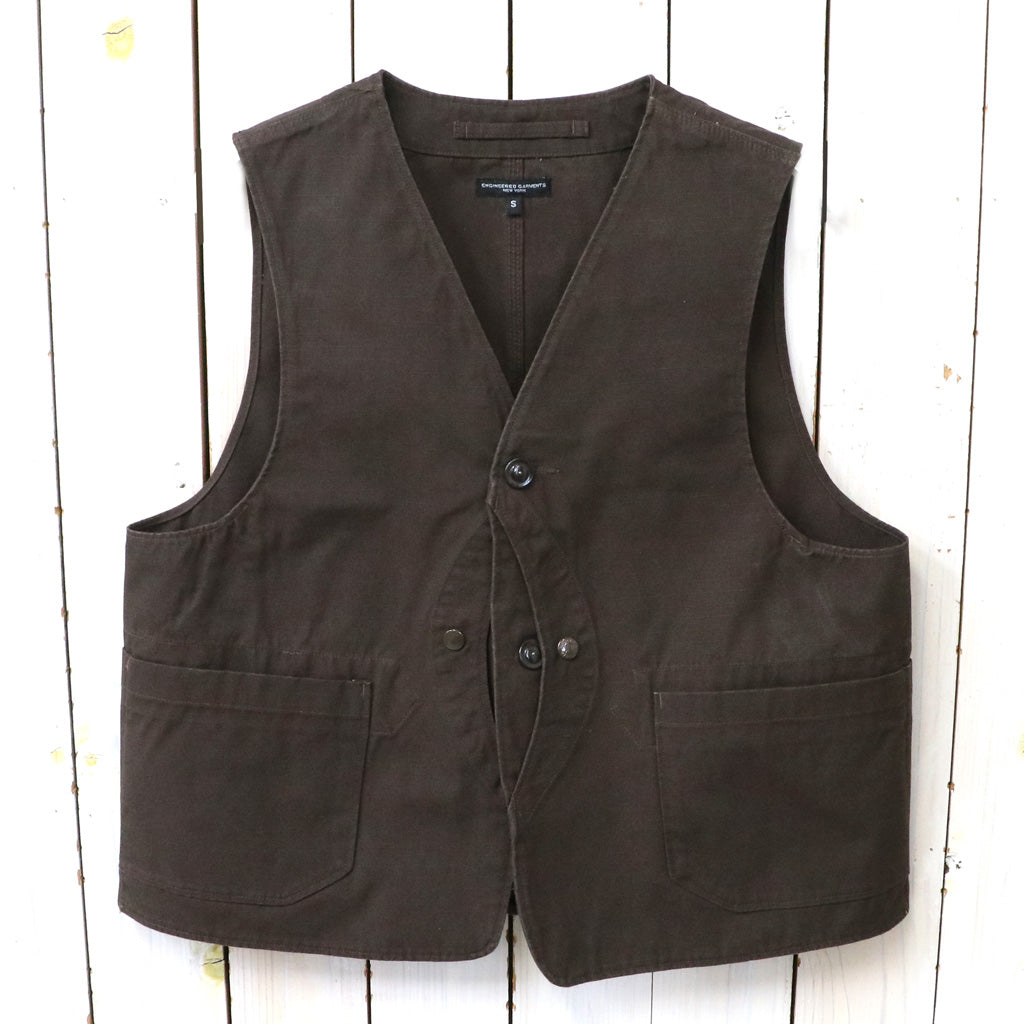 ENGINEERED GARMENTS : Upland Vest-Heavyweight Cotton Ripstop (Dk.Brown)