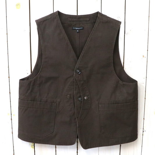 ENGINEERED GARMENTS : Upland Vest-Heavyweight Cotton Ripstop (Dk.Brown)