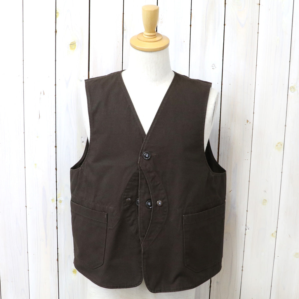 ENGINEERED GARMENTS : Upland Vest-Heavyweight Cotton Ripstop (Dk