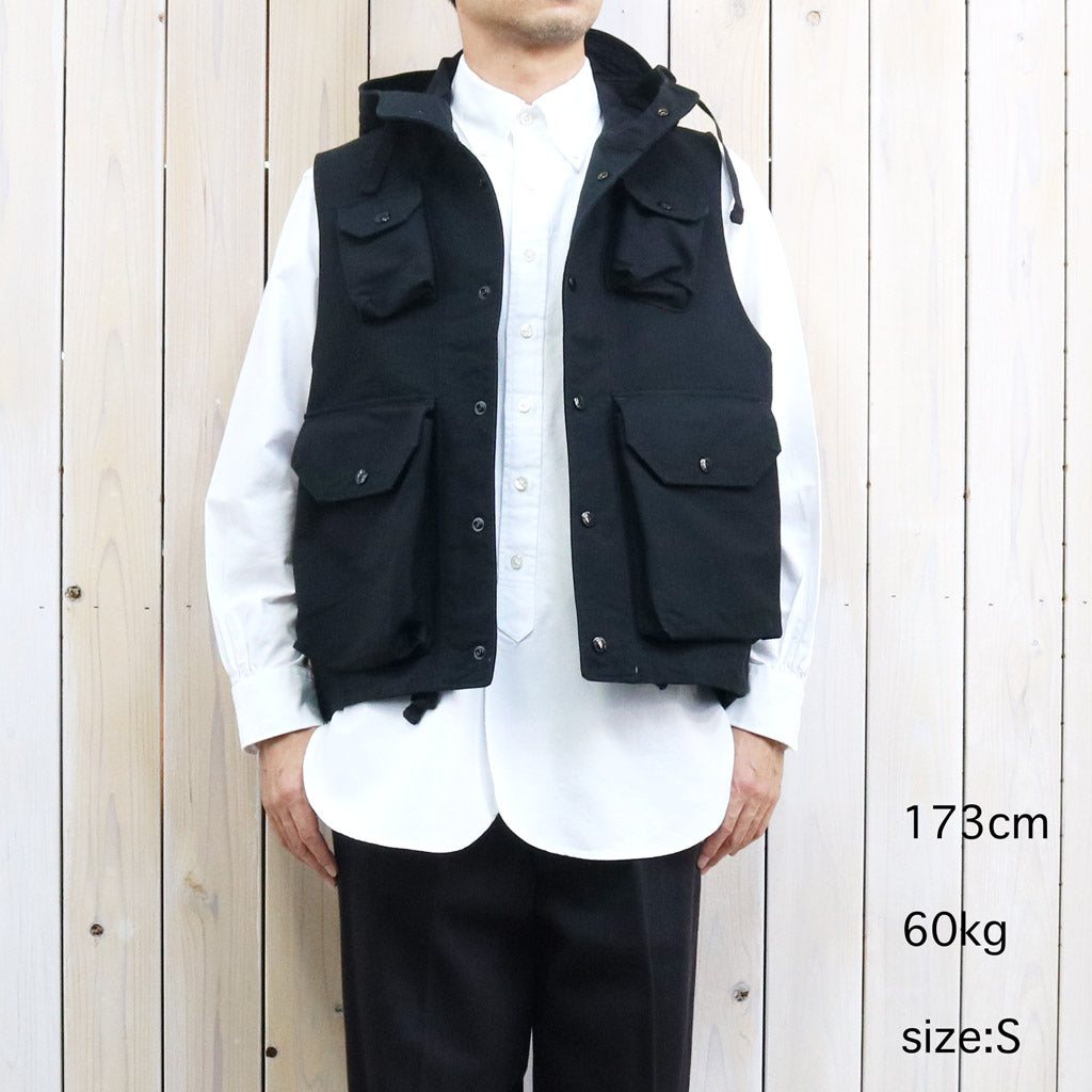 ENGINEERED GARMENTS : Field Vest-Cotton Double Cloth (Black)