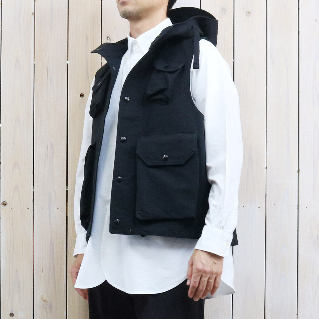 ENGINEERED GARMENTS : Field Vest-Cotton Double Cloth (Black)
