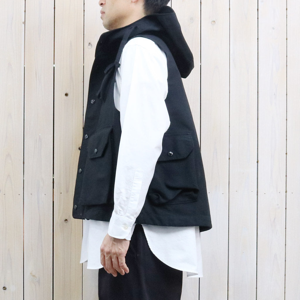ENGINEERED GARMENTS : Field Vest-Cotton Double Cloth (Black)