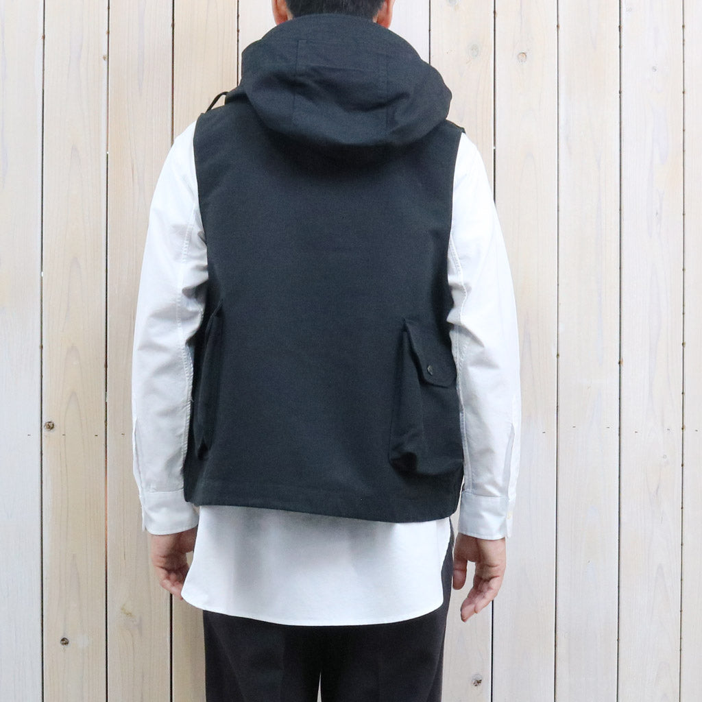 ENGINEERED GARMENTS : Field Vest-Cotton Double Cloth (Black)