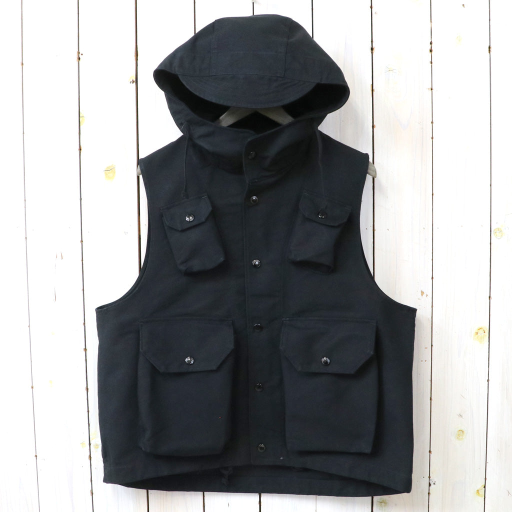 ENGINEERED GARMENTS : Field Vest-Cotton Double Cloth (Black)