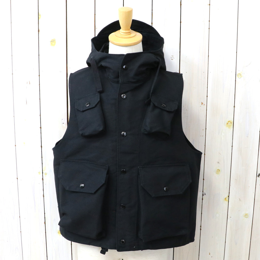 ENGINEERED GARMENTS : Field Vest-Cotton Double Cloth (Black)