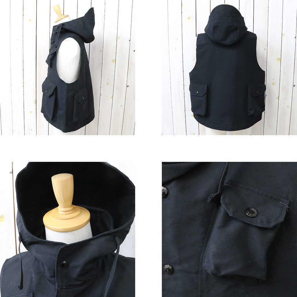 ENGINEERED GARMENTS : Field Vest-Cotton Double Cloth (Black)
