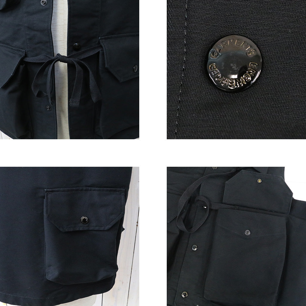 ENGINEERED GARMENTS : Field Vest-Cotton Double Cloth (Black)