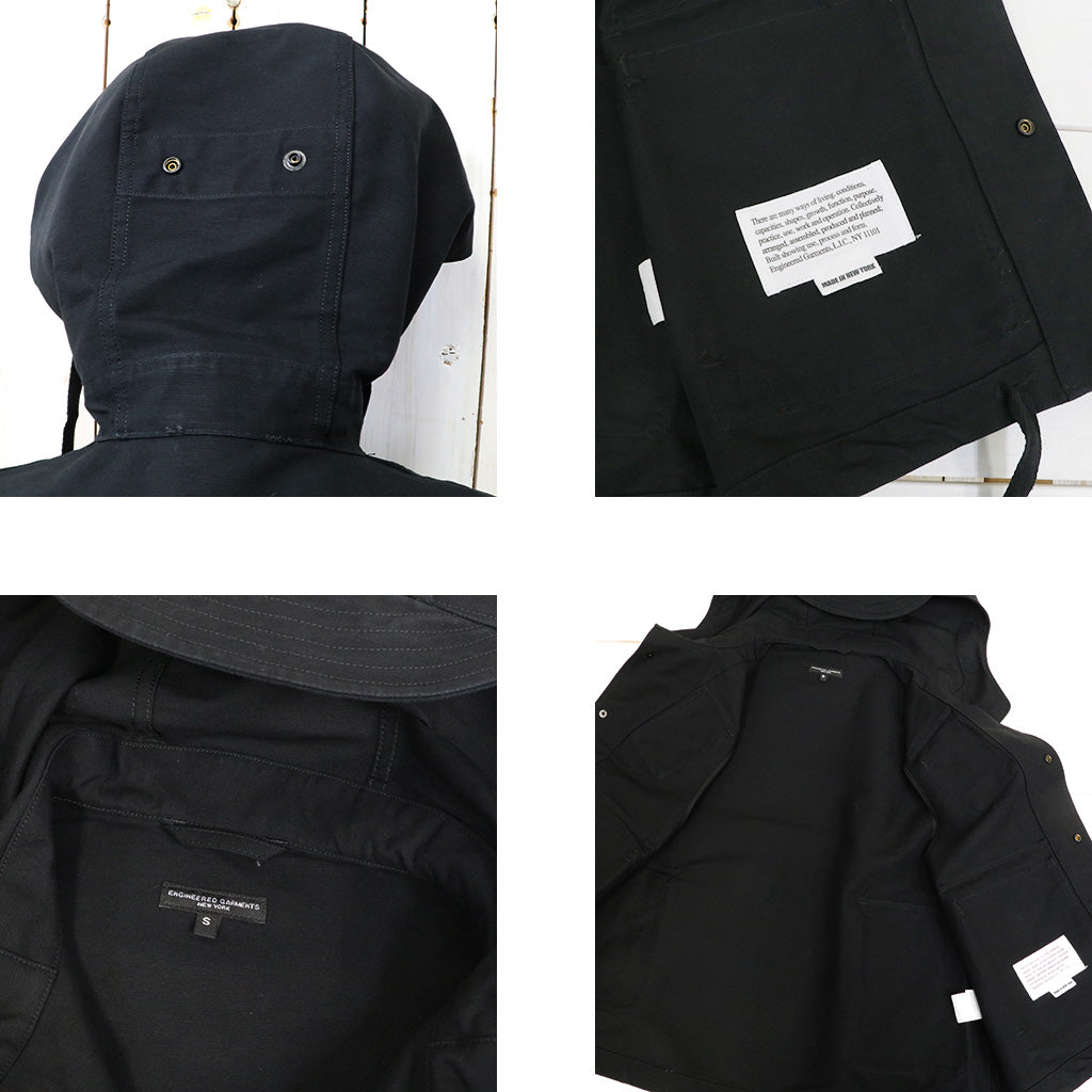 ENGINEERED GARMENTS : Field Vest-Cotton Double Cloth (Black)