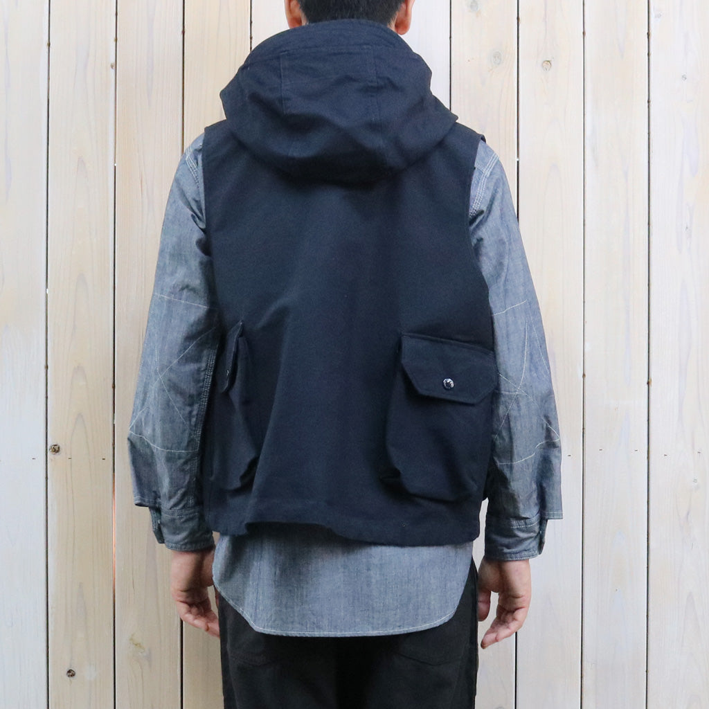 ENGINEERED GARMENTS : Field Vest-Cotton Double Cloth (Navy)