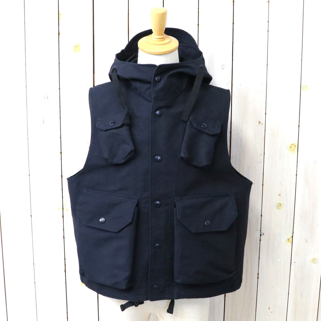 ENGINEERED GARMENTS : Field Vest-Cotton Double Cloth (Navy)