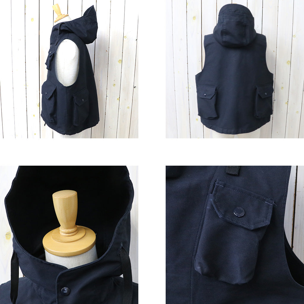 ENGINEERED GARMENTS : Field Vest-Cotton Double Cloth (Navy)