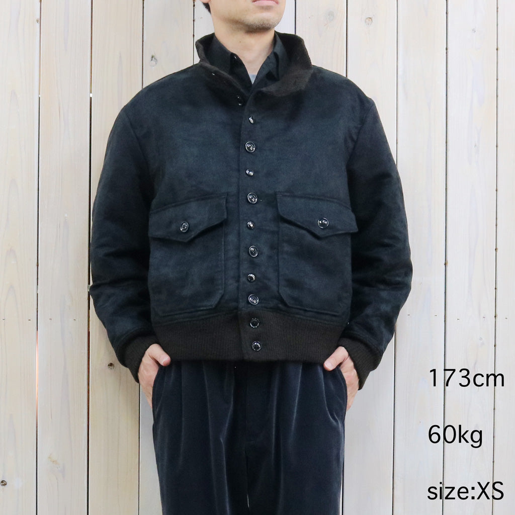 ENGINEERED GARMENTS : A-1 Jacket-Polyester Fake Suede (Black)