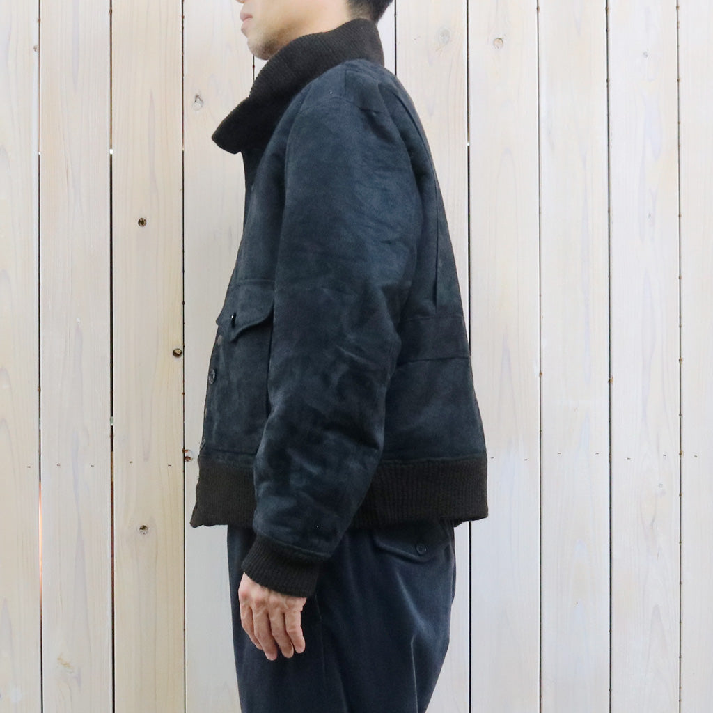 ENGINEERED GARMENTS : A-1 Jacket-Polyester Fake Suede (Black)