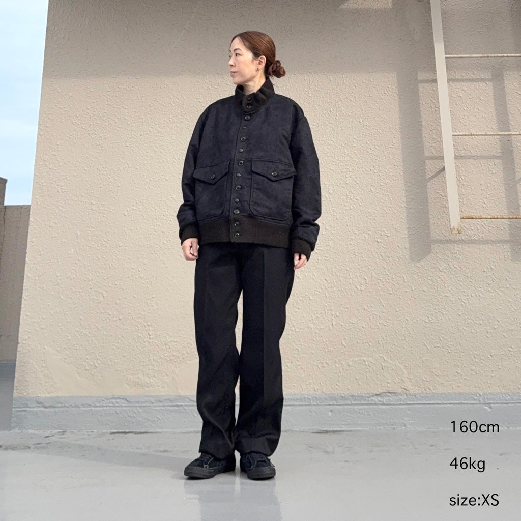 ENGINEERED GARMENTS : A-1 Jacket-Polyester Fake Suede (Black)
