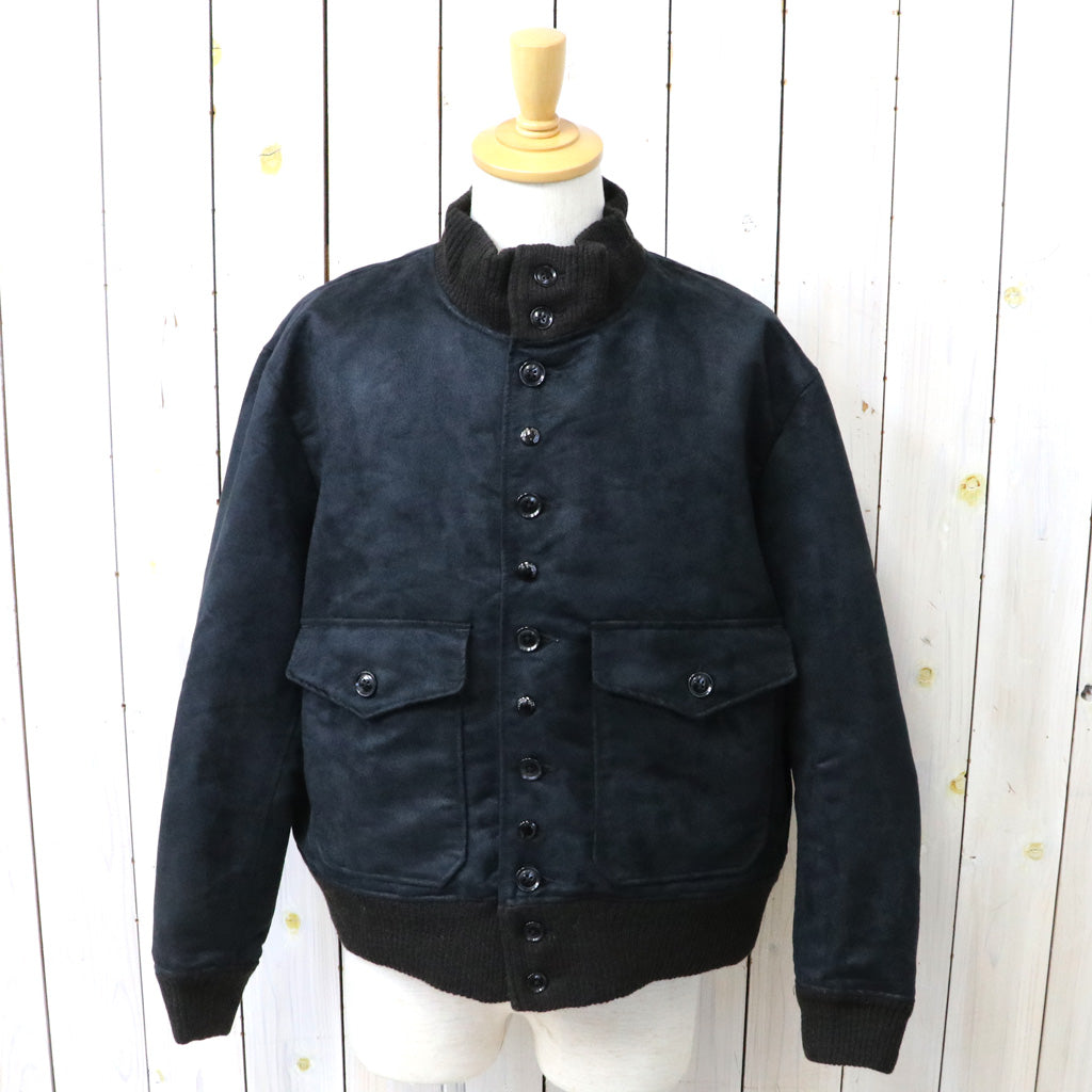 ENGINEERED GARMENTS : A-1 Jacket-Polyester Fake Suede (Black)