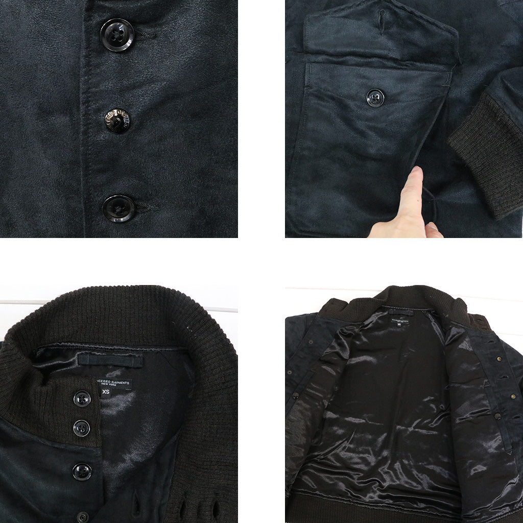ENGINEERED GARMENTS : A-1 Jacket-Polyester Fake Suede (Black)
