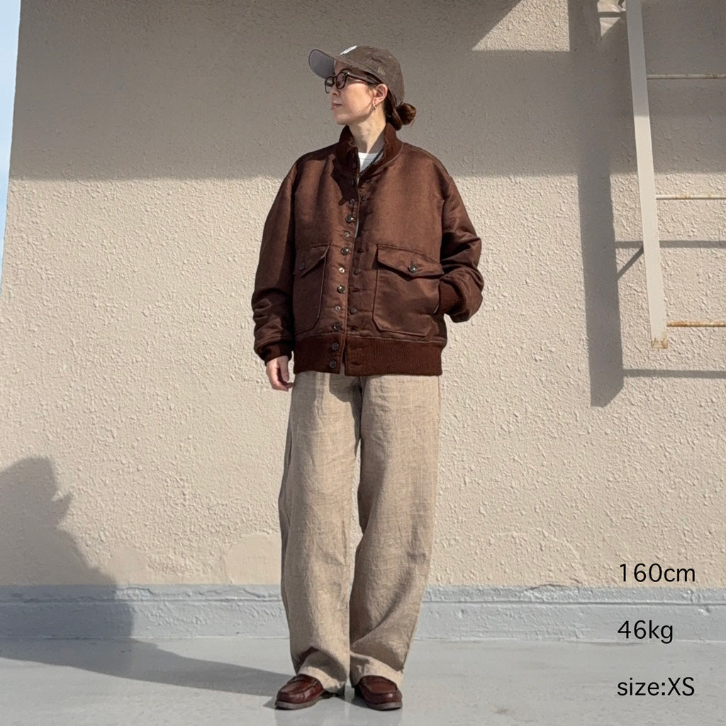 ENGINEERED GARMENTS : A-1 Jacket-Polyester Fake Suede (Brown)